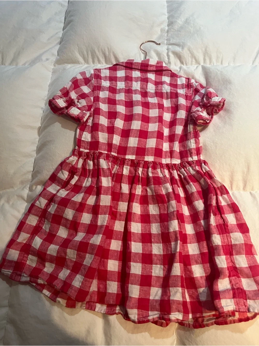 Polo by Ralph Lauren Pink and White Gingham Button-Front Dress